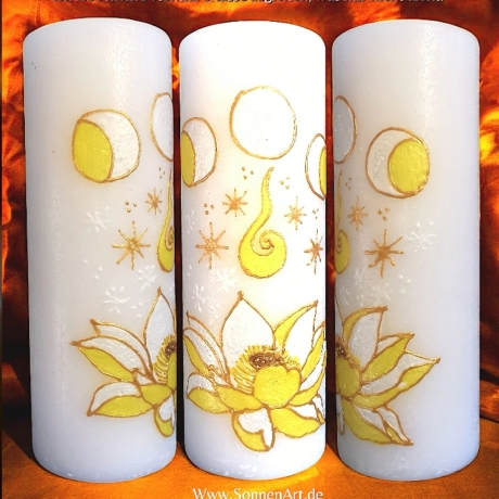 Lichtlotus vom Vollmond Lichtbringer ~Kerze