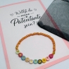 Patentante Armband mit Umschlag – Handgemacht Taufpate Taufpatin