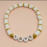 Personalisiertes Heishi Perlenarmband mit Wunschtext