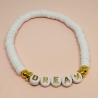 Personalisiertes Heishi Perlenarmband mit Wunschtext
