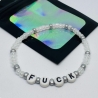 Perlenarmband mit Wunschtext | Statement