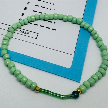 Morsecode Armband personalisiert Geheimschrift Initialen y2k boho