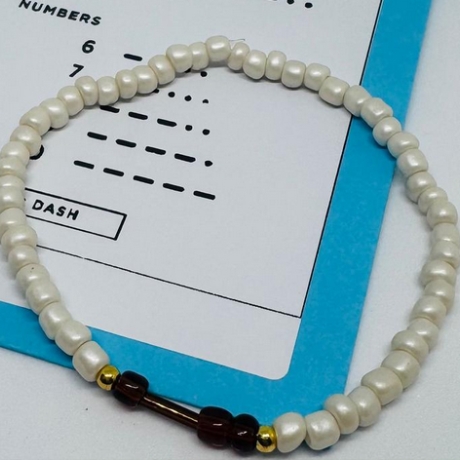 Morsecode Armband personalisiert Geheimschrift Initialen y2k boho
