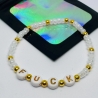Perlenarmband mit Wunschtext | Statement