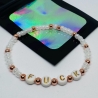 Perlenarmband mit Wunschtext | Statement