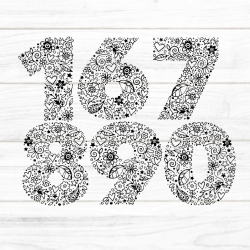 Blumen Zahlen 6-9 Plotterdatei SVG DXF FCM Blumen Zahlen 6-9 Plotterdatei SVG DXF FCM