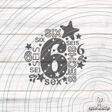 Sechs Plotterdatei SVG DXF 