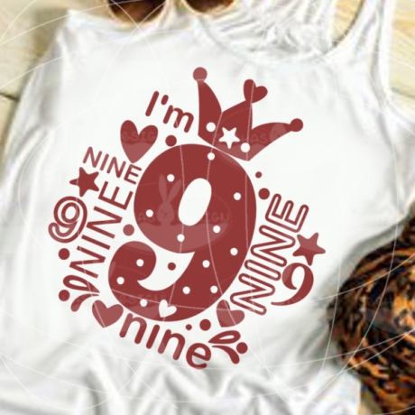 I'm nine Plotterdatei SVG DXF FCM