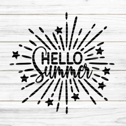 Hello Summer Plotterdatei SVG DXF FCM