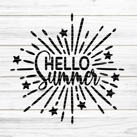 Hello Summer Plotterdatei SVG DXF FCM