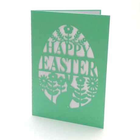Karte Happy Easter Plotterdatei SVG DXF FCM