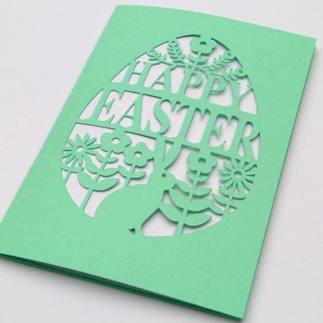 Karte Happy Easter Plotterdatei SVG DXF FCM