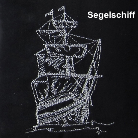 Schiff - Kein digitales Produkt auf meinem Produkten gestickt