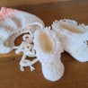 Mütze und Schuhe Baby 2er-Set Babymütze Babyschuhe