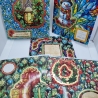 5 er Set Weihnachts Grußkarten handgefertigt 15x15 cm