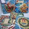 5 er Set Weihnachts Grußkarten handgefertigt 15x15 cm