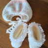 Mütze und Schuhe Baby 2er-Set Babymütze Babyschuhe