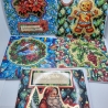 5 er Set Weihnachts Grußkarten handgefertigt 15x15 cm