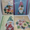 4 er Set Weihnachts Grußkarten Daimond Painting 5 Stück 16x16 cm
