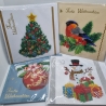 4 er Set Weihnachts Grußkarten Daimond Painting 5 Stück 16x16 cm