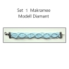 Set 1 Makramee Armband Diamant, Freundschaftsband, Textilschmuck