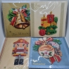 4 er Set Weihnachts Grußkarten Daimond Painting 5 Stück 16x16 cm