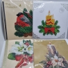 4 er Set Weihnachts Grußkarten Daimond Painting 5 Stück 16x16 cm