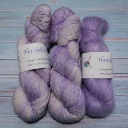 Handgefärbte Wolle Merino Becca und Mohair Set 20/4 Handgefärbte Wolle Merino Becca und Mohair Set 20/4