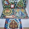 5 er Set Weihnachts Grußkarten handgefertigt 15x15 cm