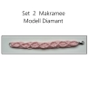 Set 2 Makramee Armband Diamant, Freundschaftsband, Textilschmuck