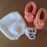 Mütze und Schuhe Baby 2er-Set Babymütze Babyschuhe