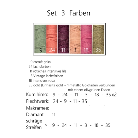 Set 3 Flechtwerk Armband, Textilschmuck, 19 cm Freundschaft