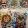 5 er Set Weihnachts Grußkarten handgefertigt 12,7 x 17,7 cm