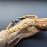 Set 5 Flechtwerk Armband, Textilschmuck, 17,5 cm Freundschaft