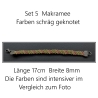 Set 5 Makramee Armband schräge Streifen, mehrfarbig,Textilschmuck