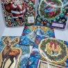 5 er Set Weihnachts Grußkarten handgefertigt 15x15 cm