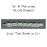 Set 6 Makramee Armband Diamant, Freundschaftsband, Textilschmuck