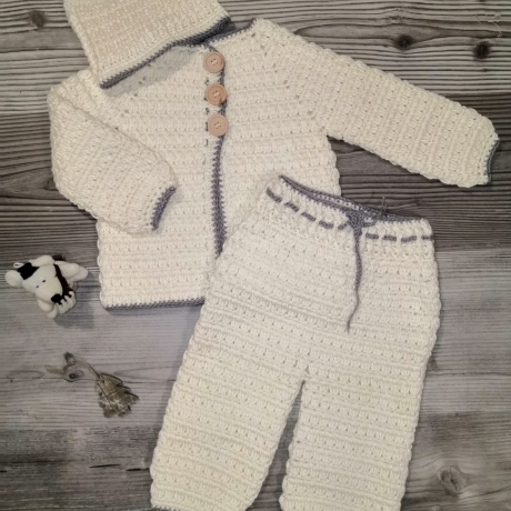 Baby-Set (12-24 Monate), Babyjacke, Babyhose und Babymütze