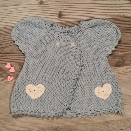 Baby-Set für Mädchen (Gr. 74/80), Jacke + Schleife + Schuhe 