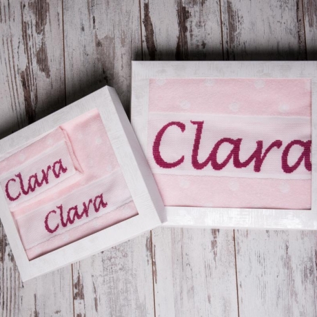 Geschenkset für Mädchen, handbestickt, personalisiert