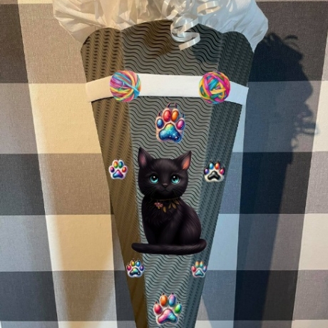 Schultüte Bastelset Katze Shadow verschiedene Farben