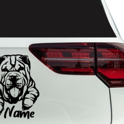 Aufkleber Hund Shar Pei