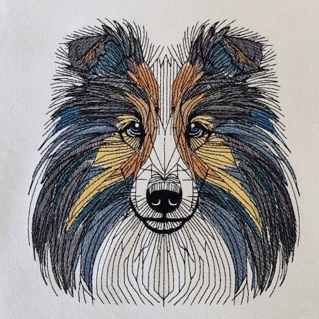 Shetland Sheepdog / Sheltie - 15.76 x 16.68 cm