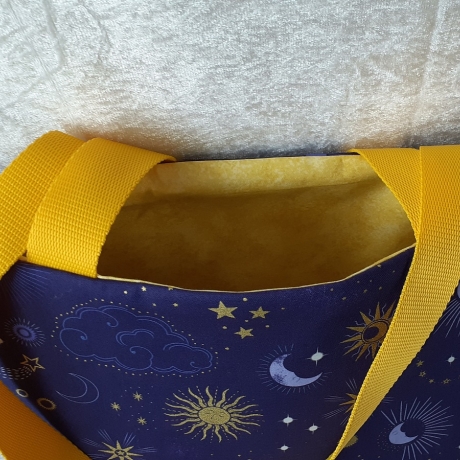 Shopper Marie Sun/Moon/Stars blau/gold