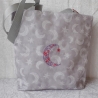 Shopper Marie Stickmotiv Mond hellgrau