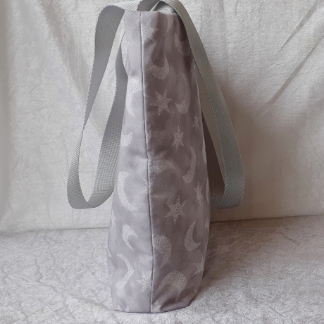 Shopper Marie Stickmotiv Mond hellgrau