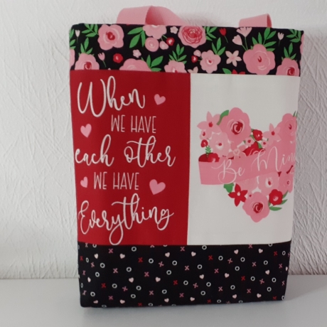Shopper Marie Love rosa/schwarz