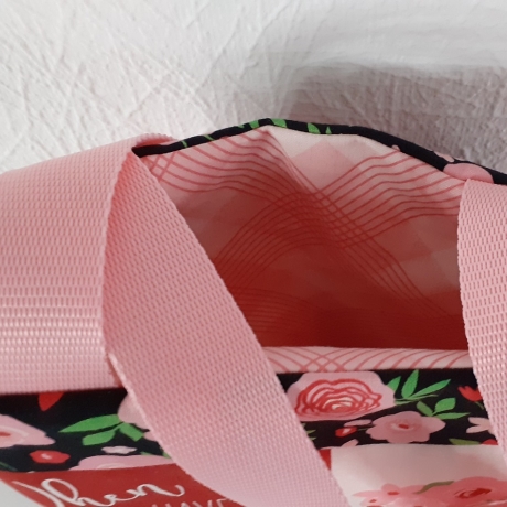 Shopper Marie Love rosa/schwarz