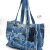 UPCYCLING  Jeans Shopper, Jeanstasche, Jeanspatchwork-Tasche