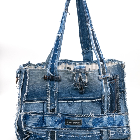 UPCYCLING  Jeans Shopper, Jeanstasche, Jeanspatchwork-Tasche